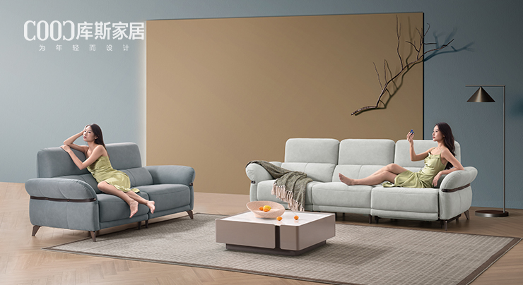 【新品上市丨KAB6221G】莫兰迪灰白双色组合功能沙发，宛如一幅珍藏画优雅隽永