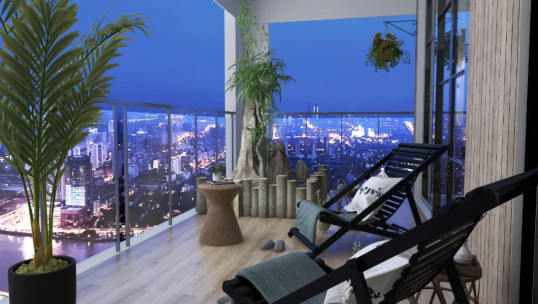 库斯家居丨81㎡小型私宅，躺着看醉美的风景